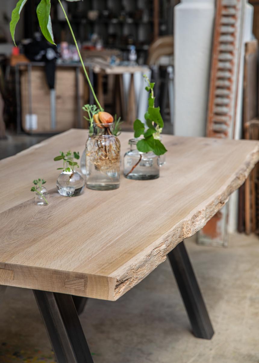 Table plateau bois style Atelier finition rustique collection Hudson