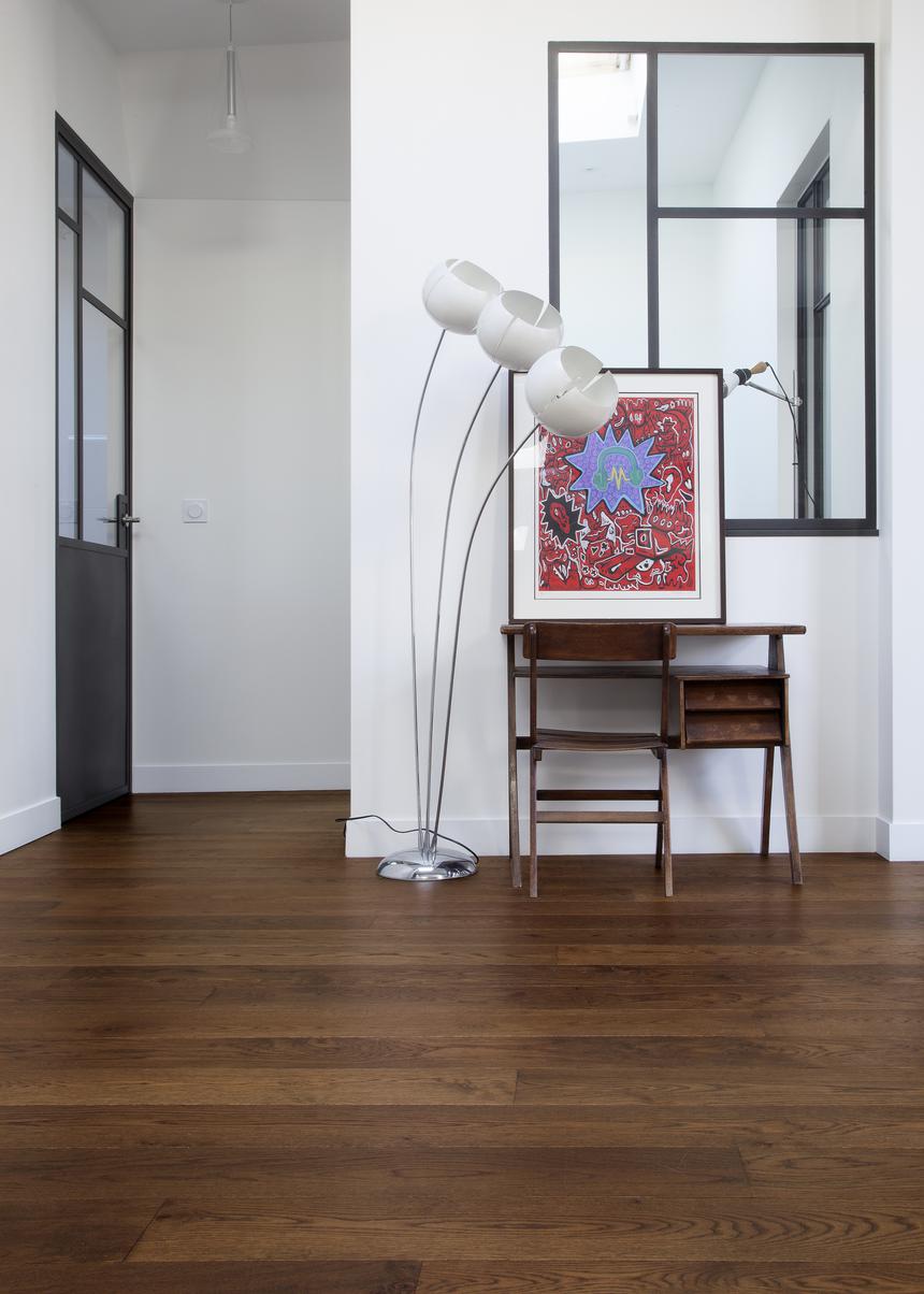 Idées parquet, parquet massif, parquet foncé Huilé ciré La Parqueterie Nouvelle